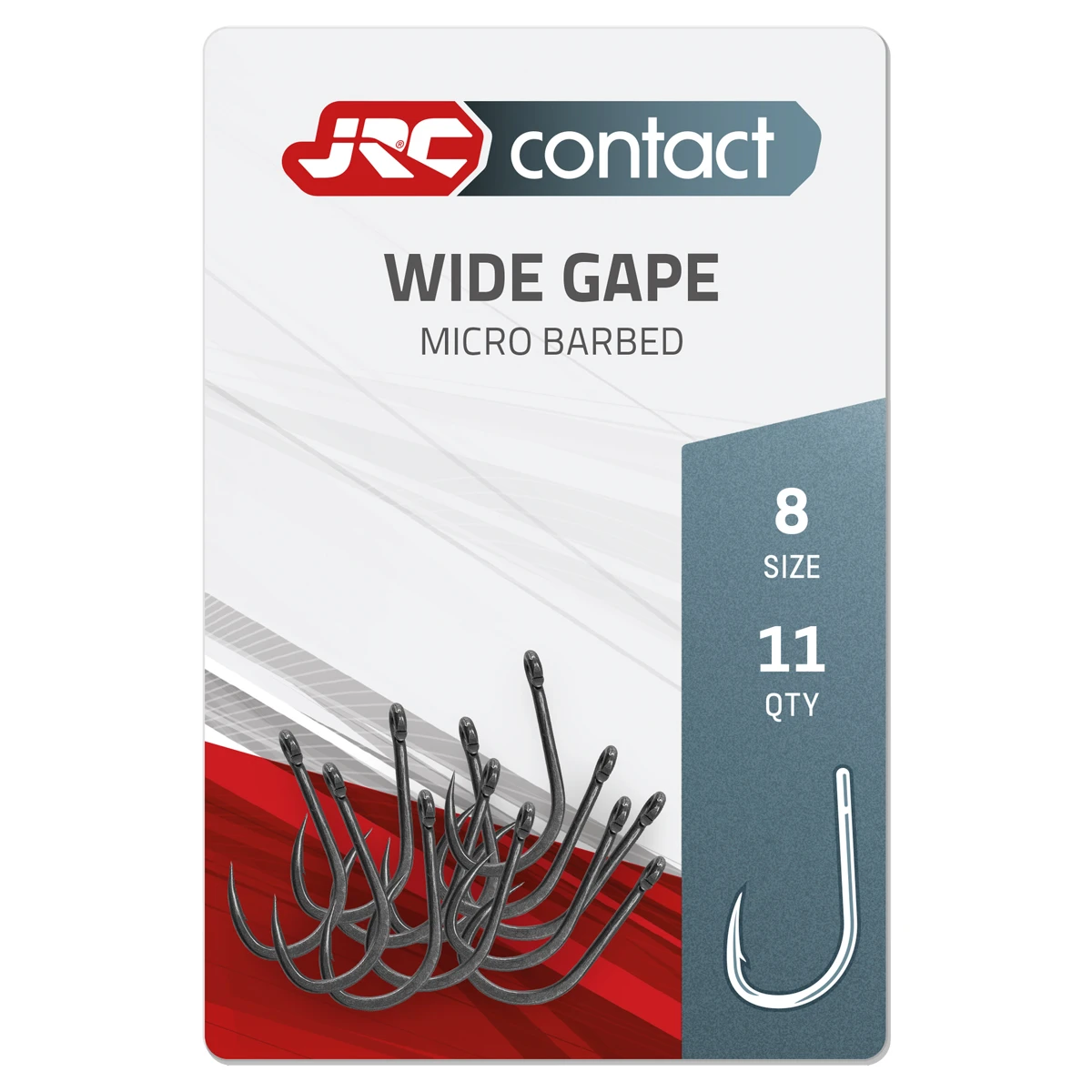 JRC Contact Wide Gape Carp Hooks #8 4 JRC Contact Wide Gape Carp Hooks #8 - Afbeelding 2