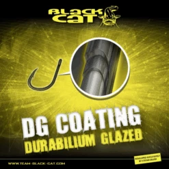 #1/0 Black Cat Cat Hooker DG DG Coating 5pcs