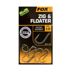 Fox Edges Zig & Floater Hooks Size 10 Micro Barbed -VisMeester Verkoop e0f0492b6bb39ce4